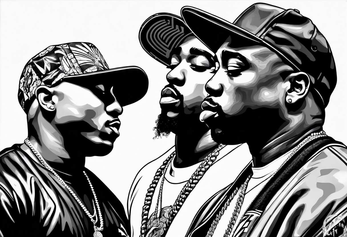 2pac and Notorious B.I.G. tattoo idea