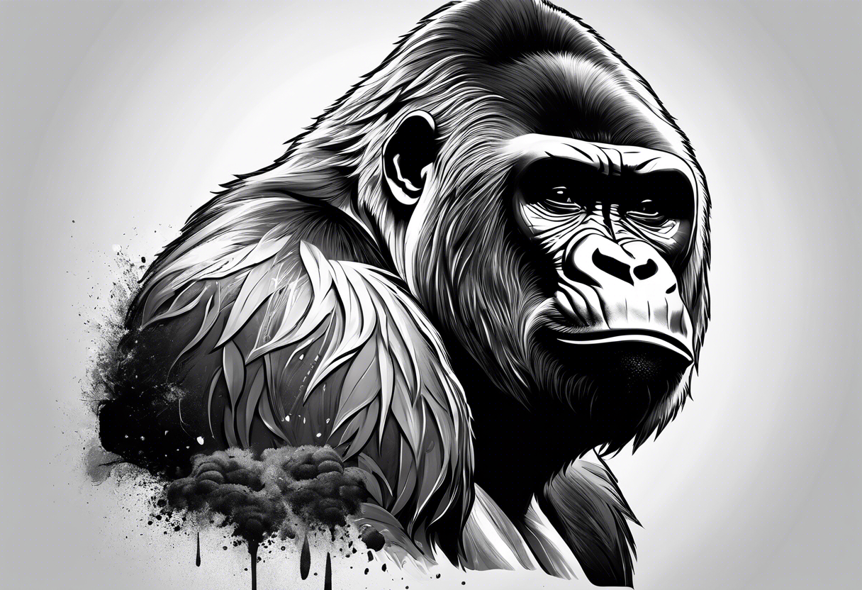 Gorilla in africa tattoo idea