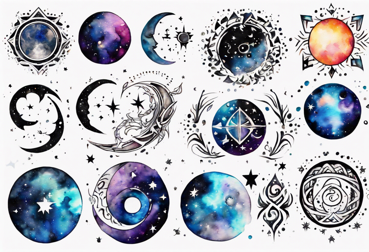 Galaxy tattoos on Craiyon