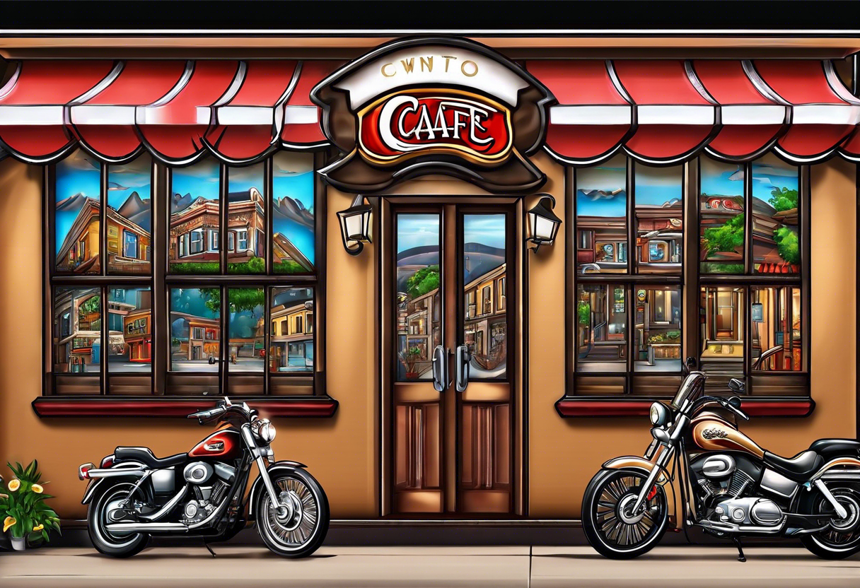 Town cafe logo tattoo idea