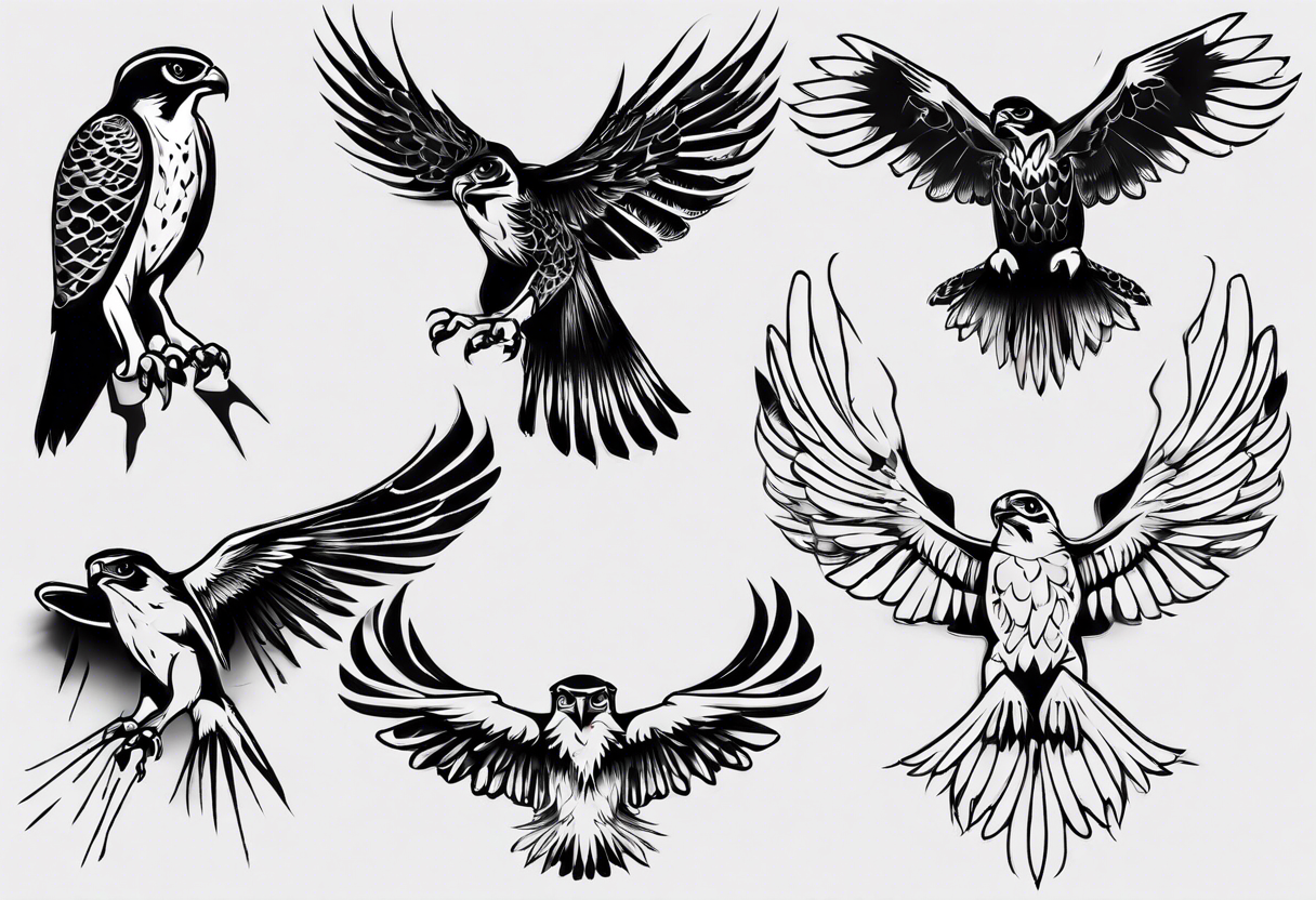Tribal Black 3D Hawk Eagle Temporary waterproof tattoos For Men & Women :  Amazon.in: Beauty