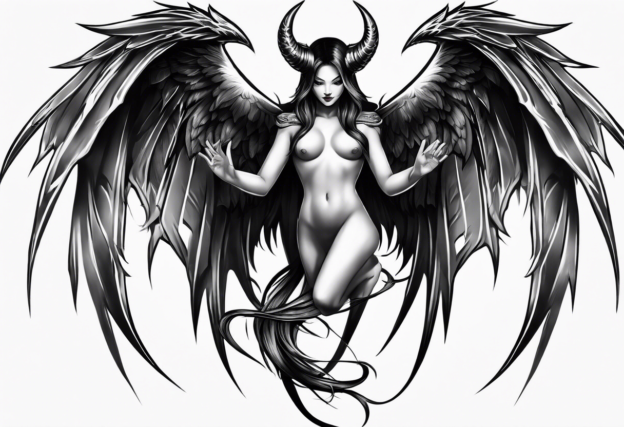 devil wing tattoo idea