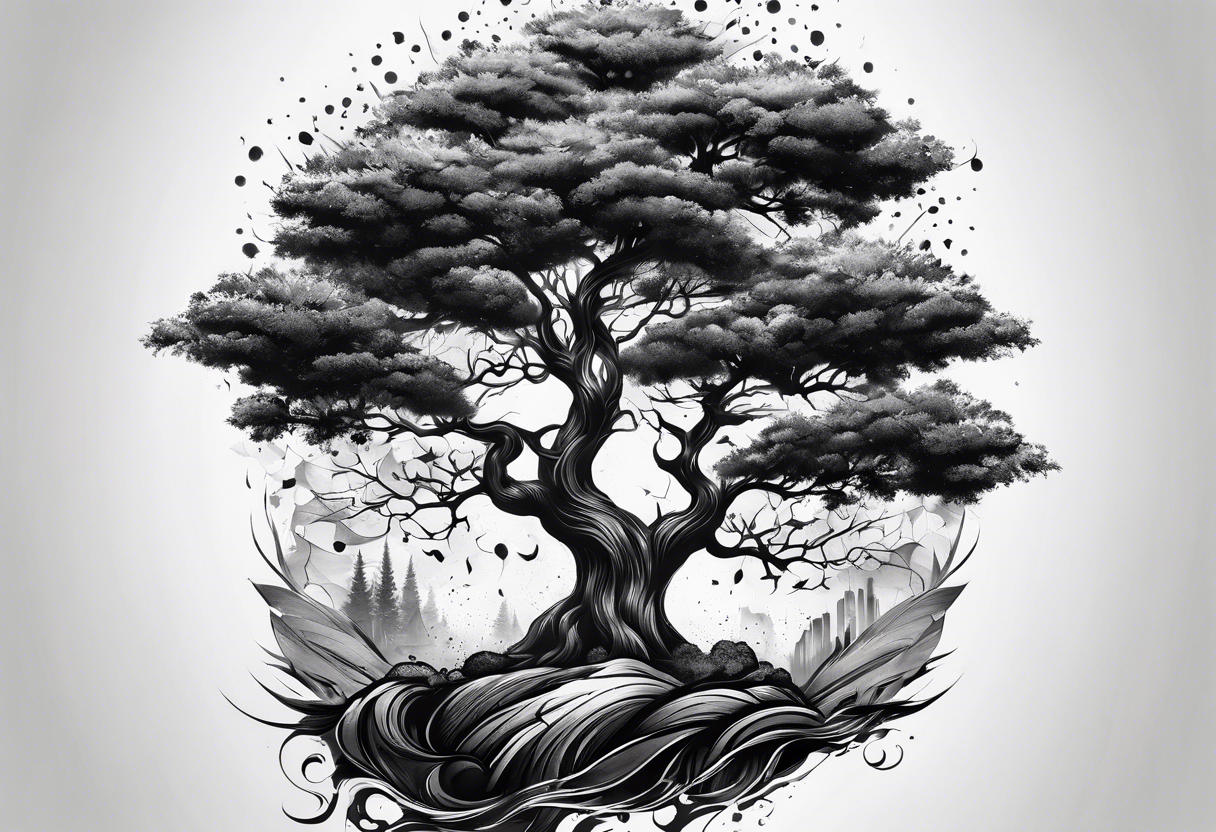 metal tree, forearm tattoo tattoo idea