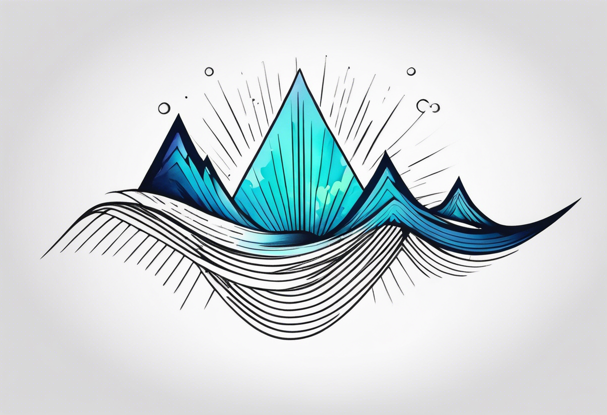 electric wave diffraction tattoo idea