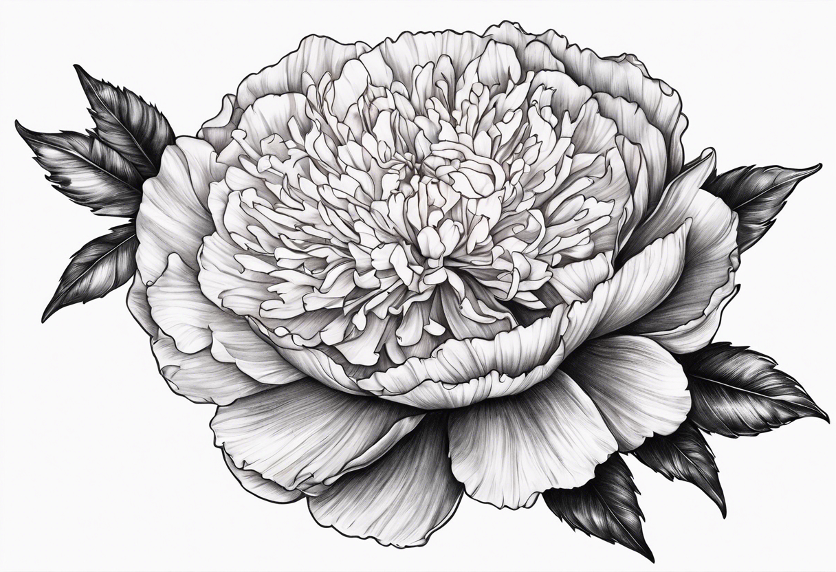 moon carnation infront tattoo idea