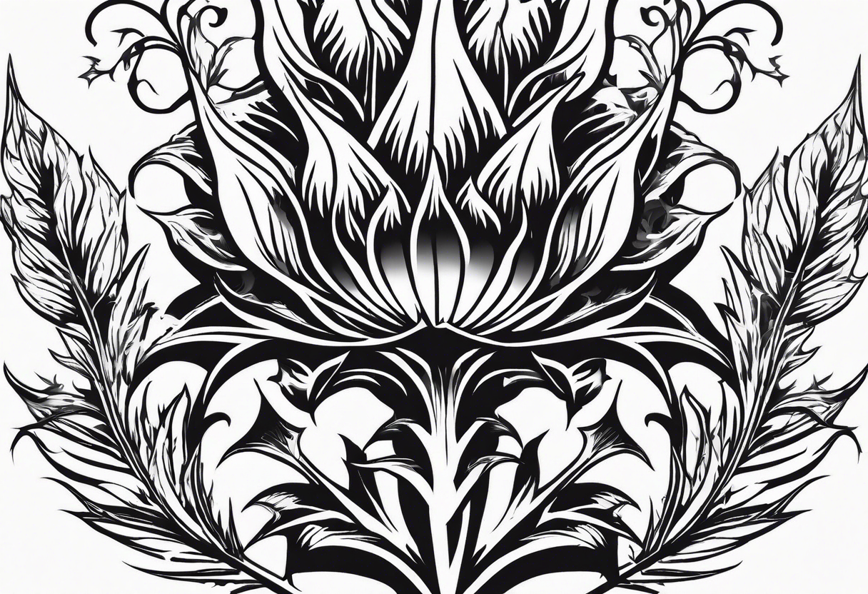 flower of Scotland thistle tattoo idea