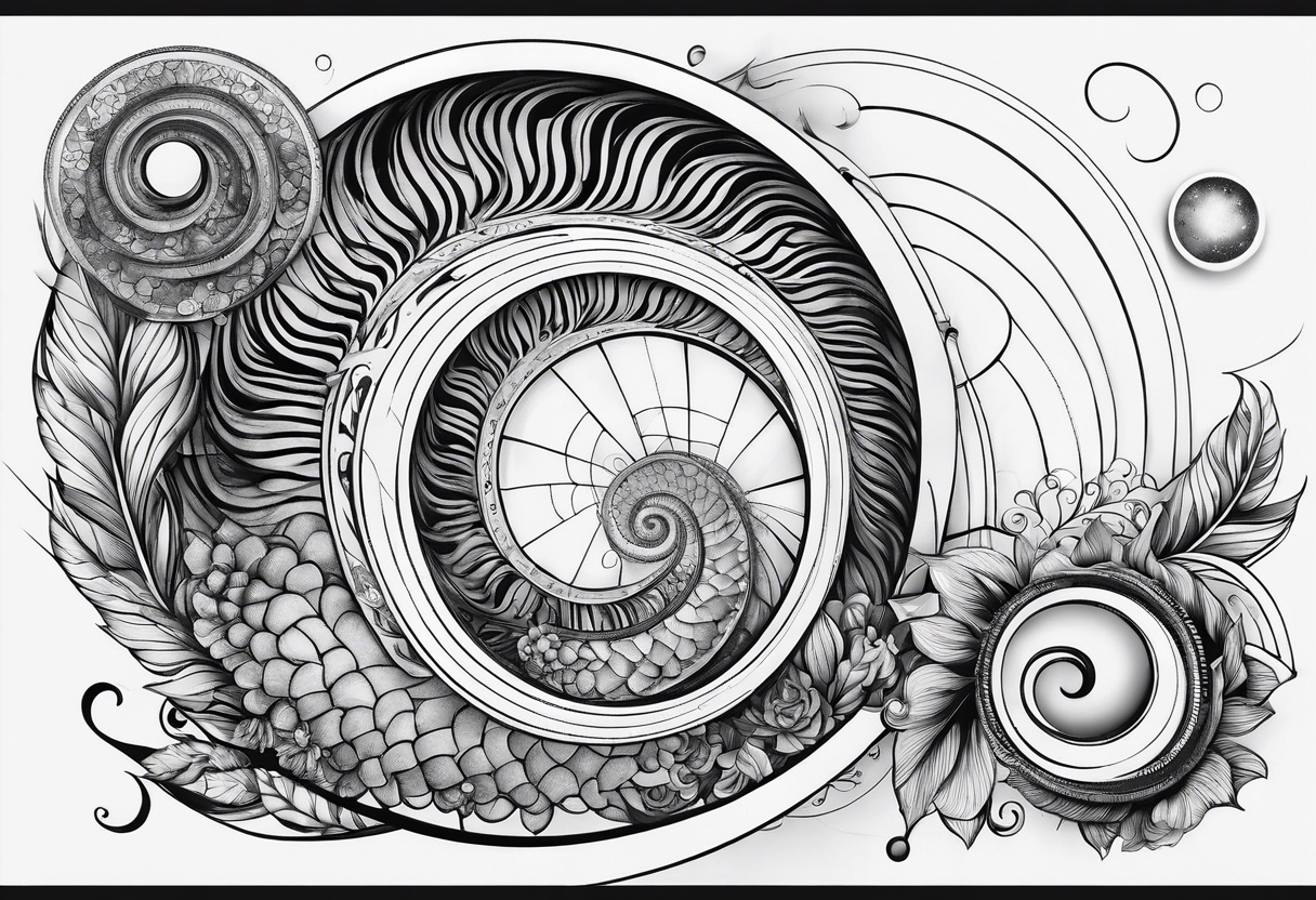 written Fibonacci numbers tattoo idea