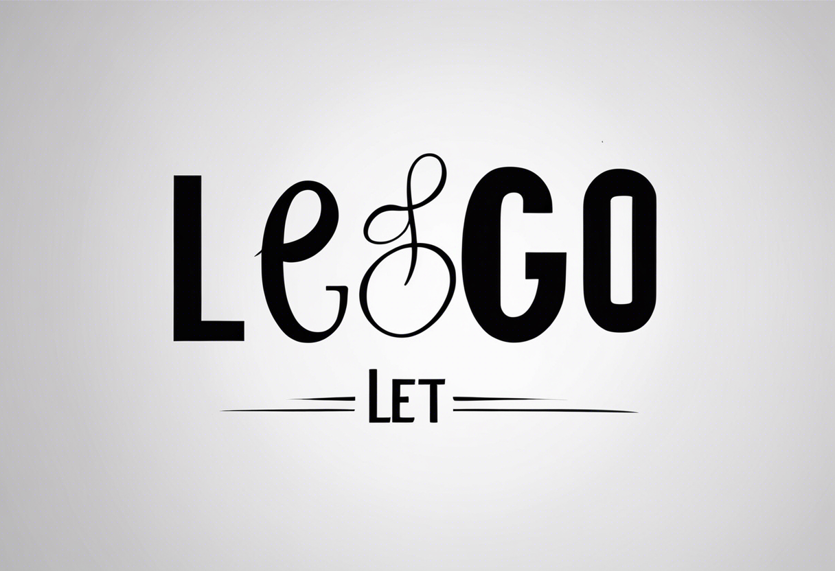 Elegant but simple design of the words Let Go tattoo idea