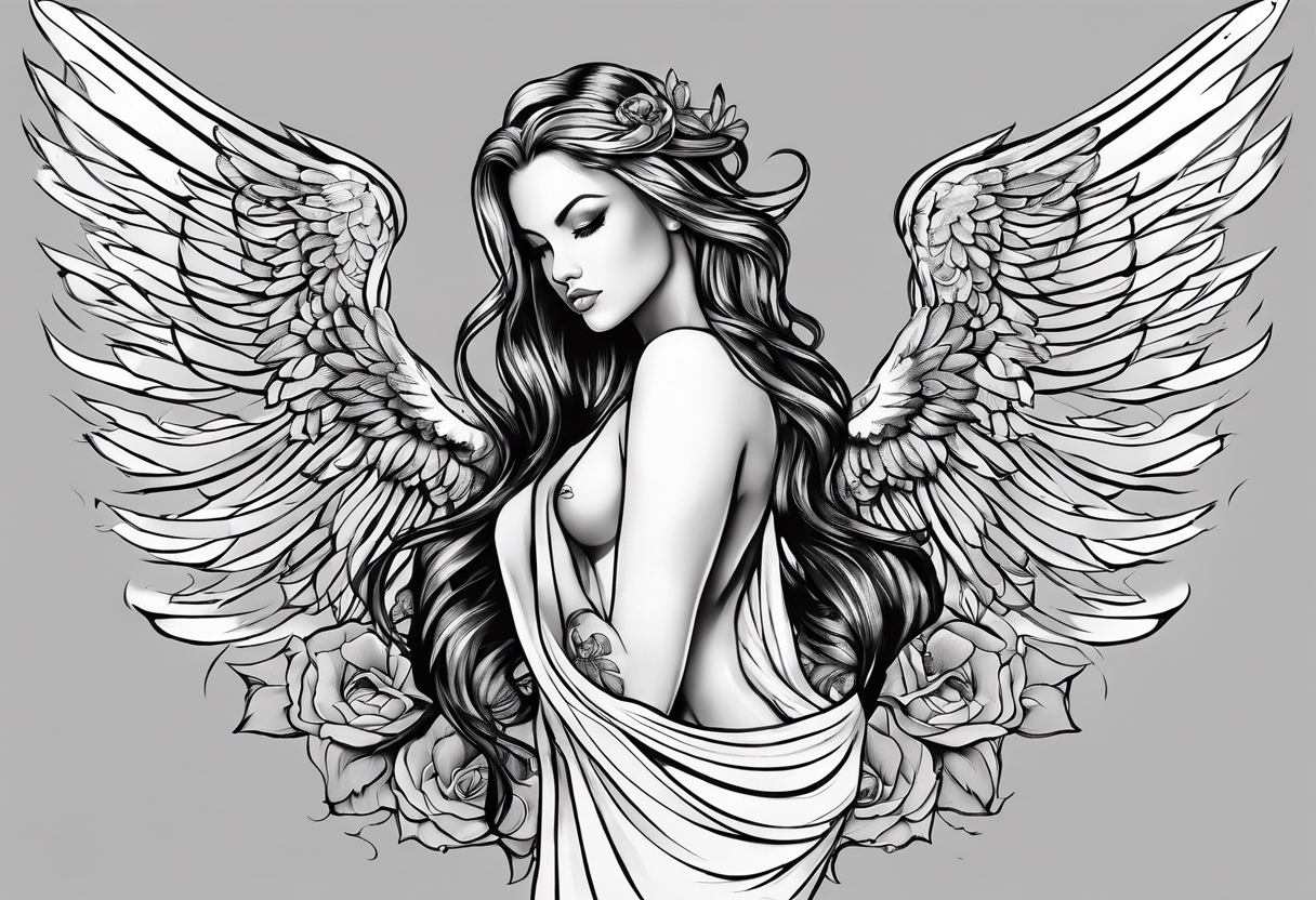 150+ Angel Warrior Tattoo Stock Illustrations, Royalty-Free Vector Graphics  & Clip Art - iStock