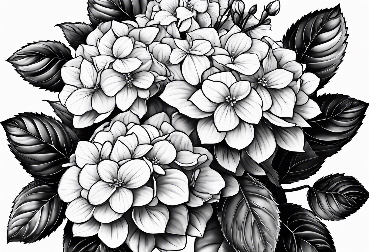 Hydrangeas flower tattoo idea