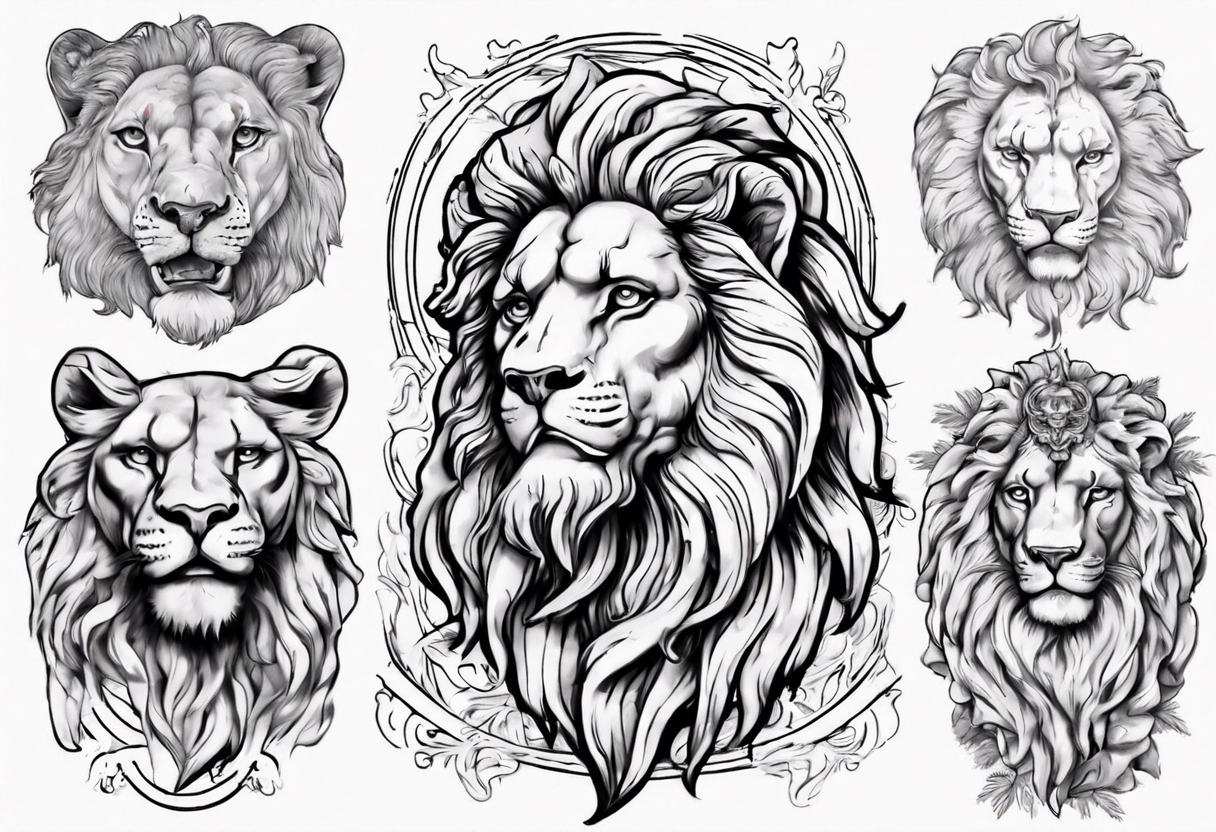 Lion tattoo by VivienWhite -- Fur Affinity [dot] net