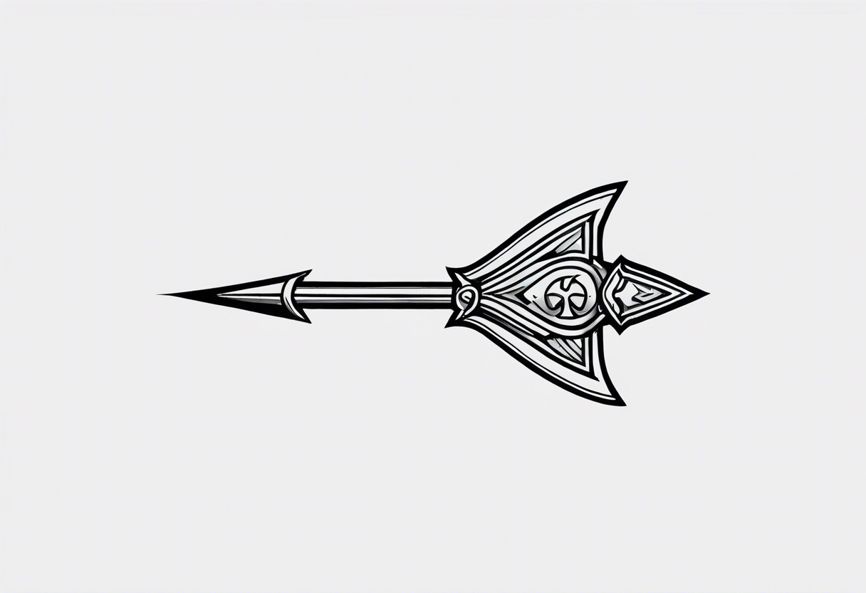 Ancient spartan spear symbol tattoo tattoo idea