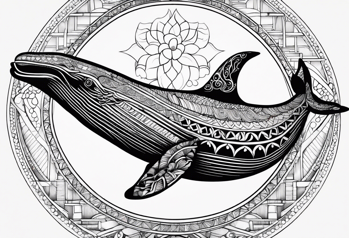 nordic vertical whale tattoo idea