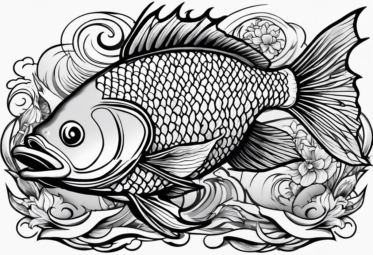 coyfish japanese style tattoo idea