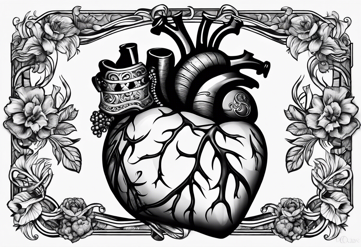 ribs exposing anatomically correct heart tattoo idea