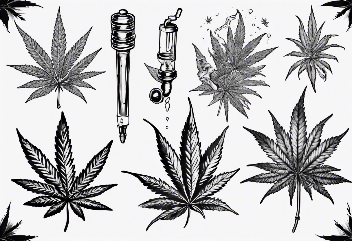 marijuana tattoo idea