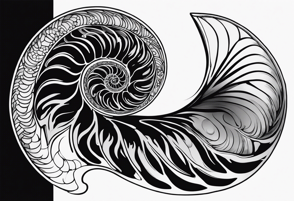 Nautilus shell tattoo idea