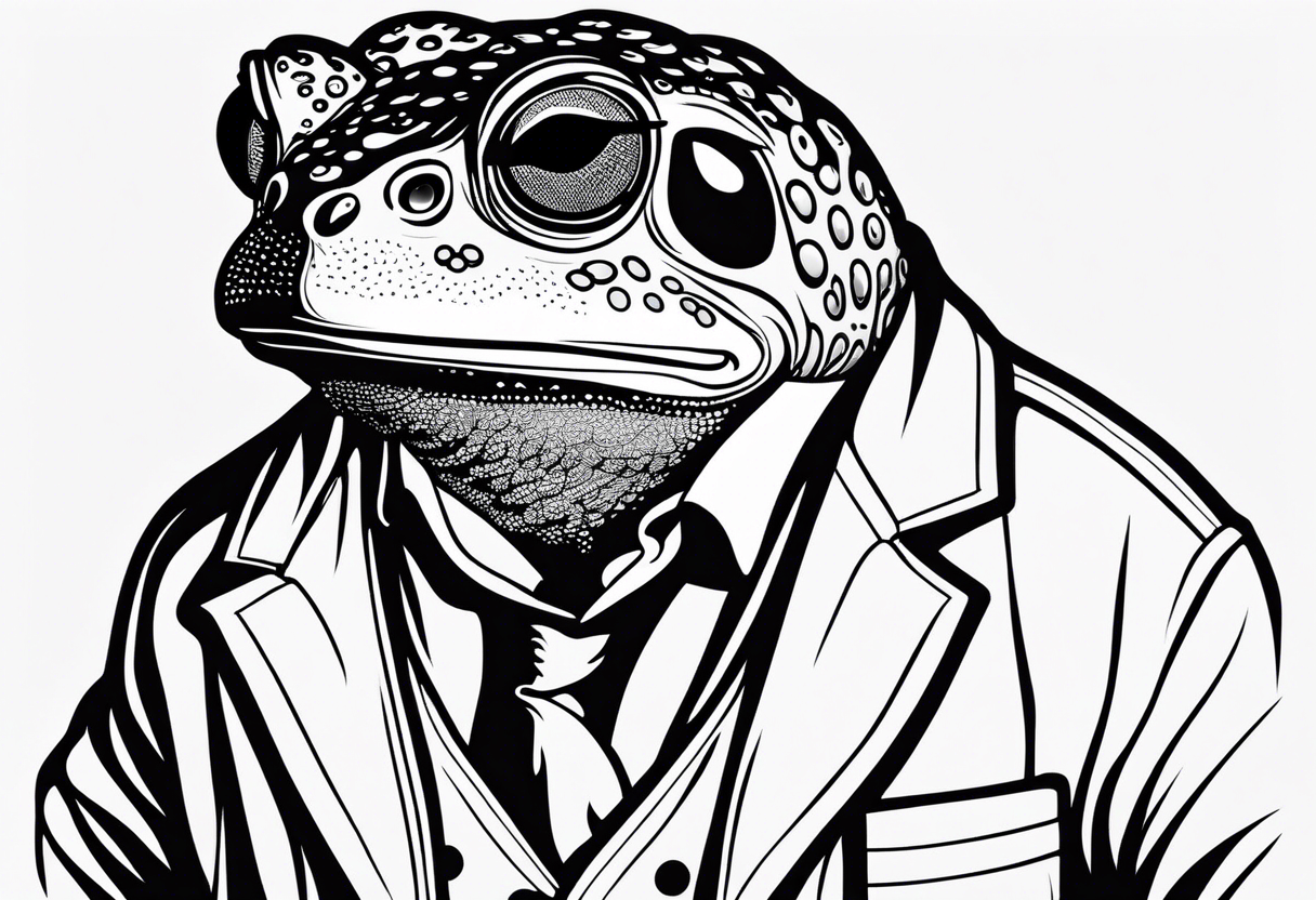 Toad wearing a labcoat tattoo idea