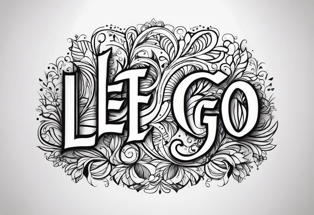 Elegant but simple design of the words Let Go tattoo idea