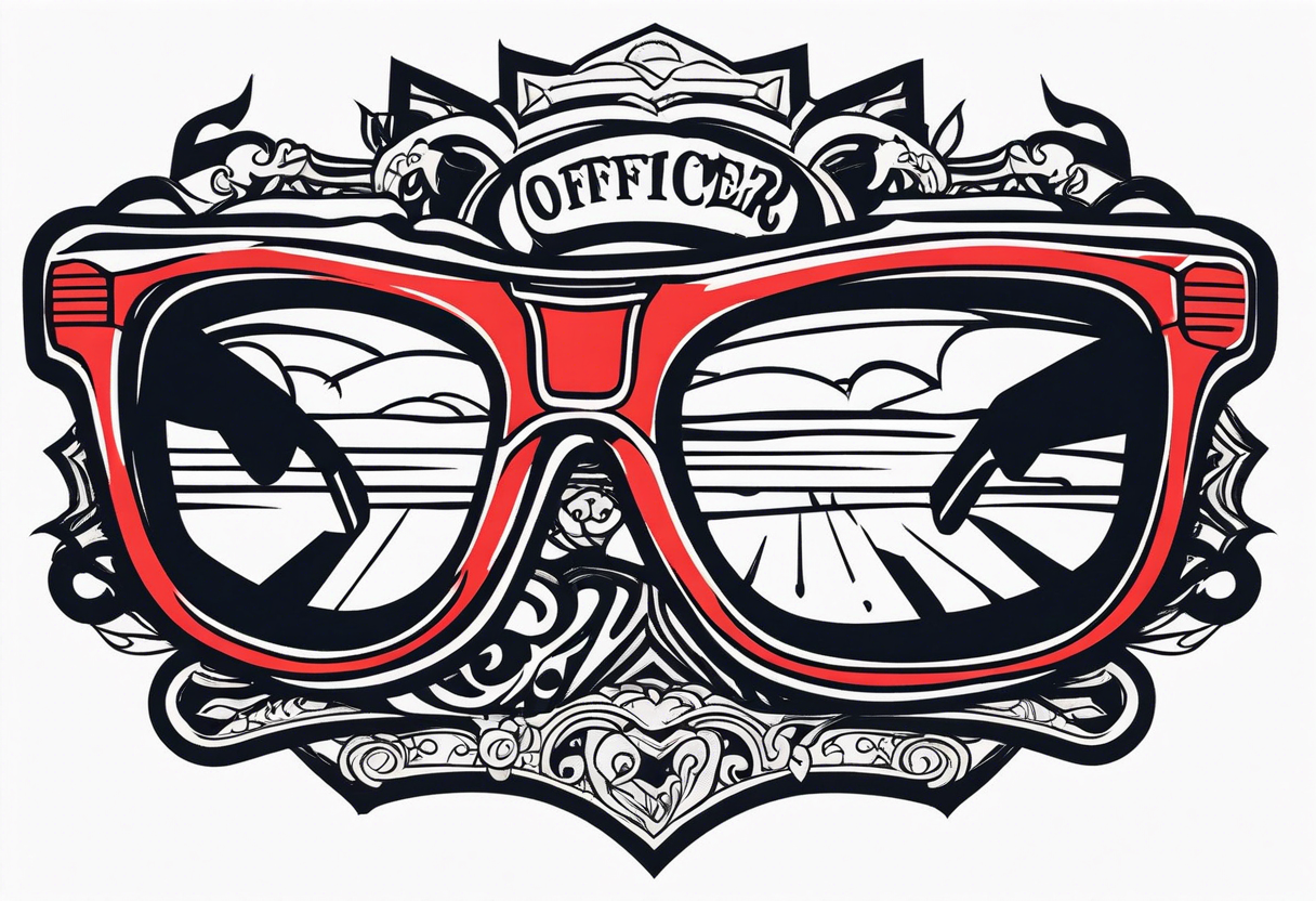 Officer Sunglasses tattoo idea