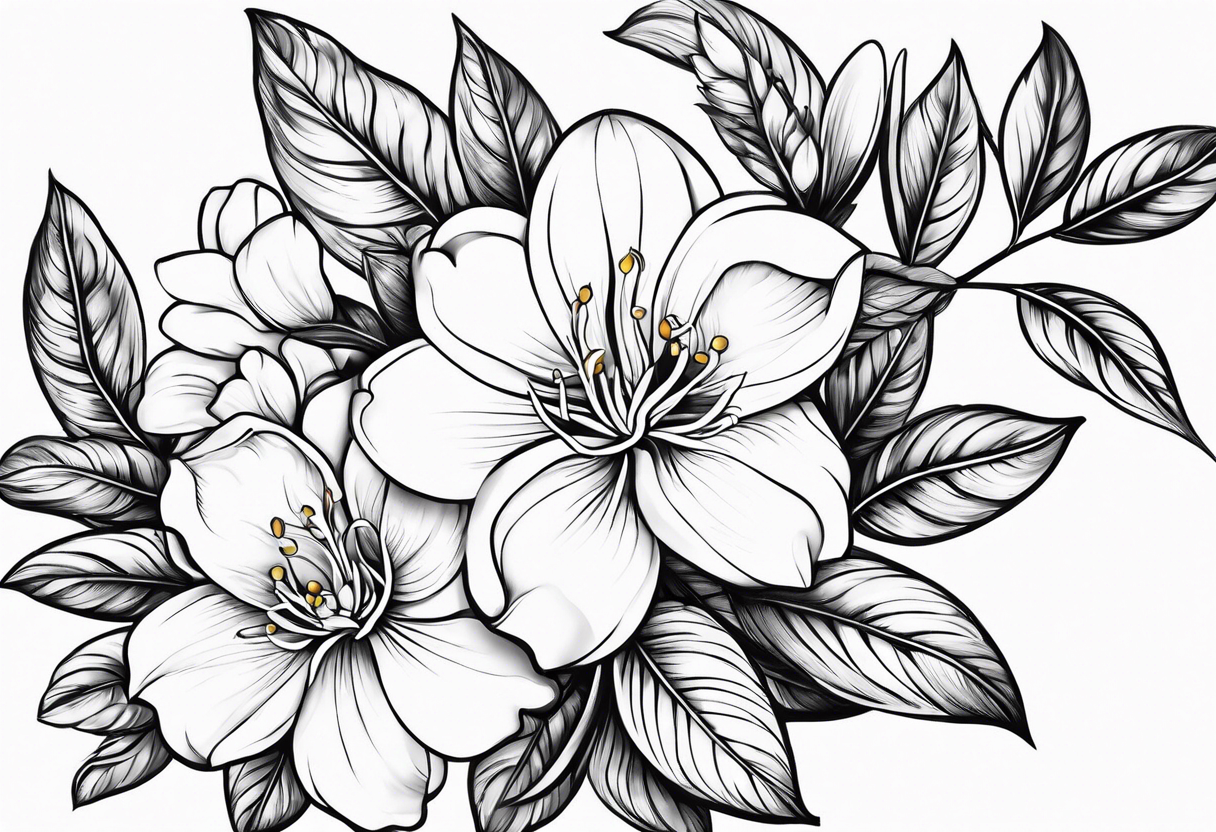 Jasmine flower mini for girls tattoo idea