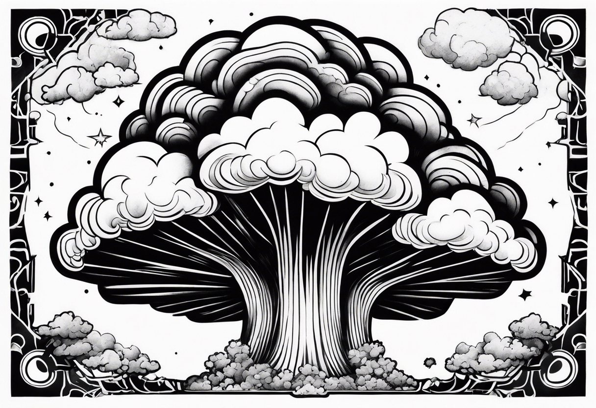 Mushroom cloud from an atomic bomb tattoo idea