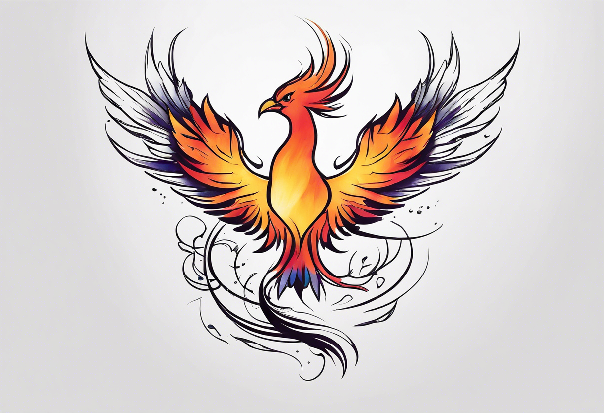 pen and pheonix tattoo idea