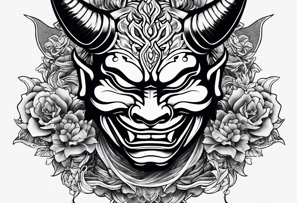 hannya mask tattoo idea