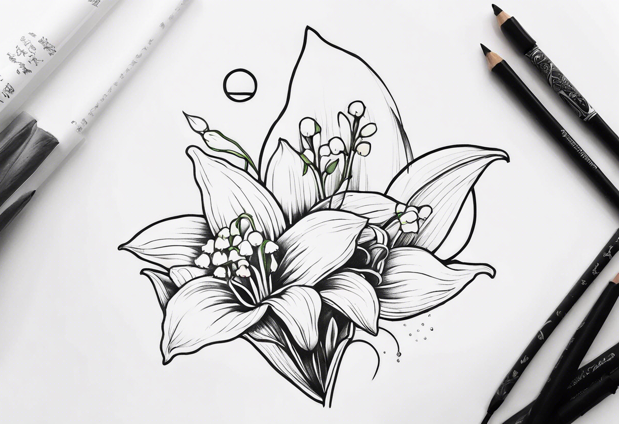 Lilly of the valley and Saturn tattoo idea