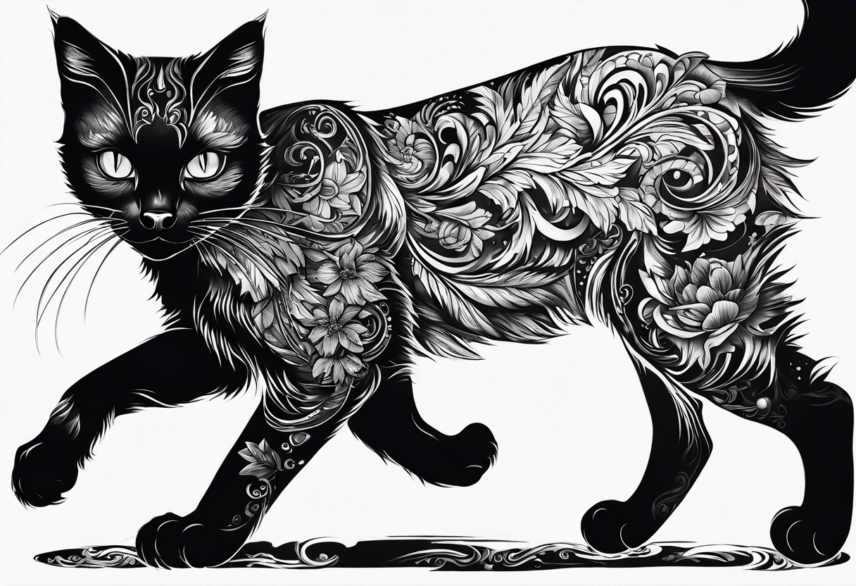 Black Cat Tattoo Design | tattoo art gallery