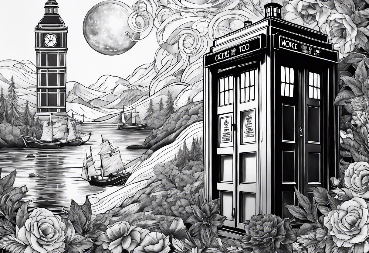 Star fighters and tardis tattoo idea