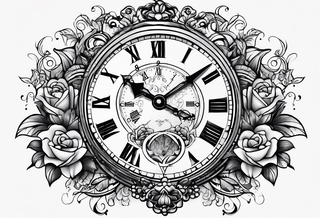 Clock with the time of 8/6/22 tattoo idea