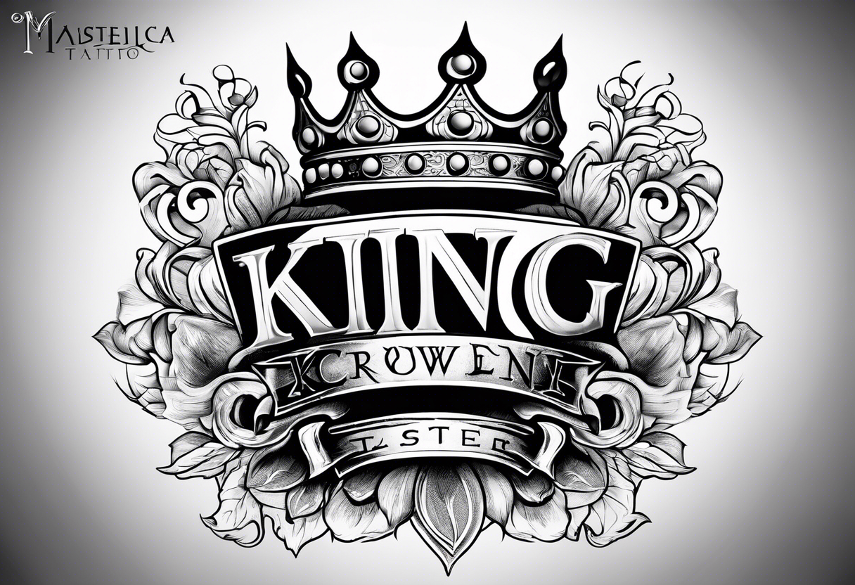 king crown and name (Tyler) tattoo idea