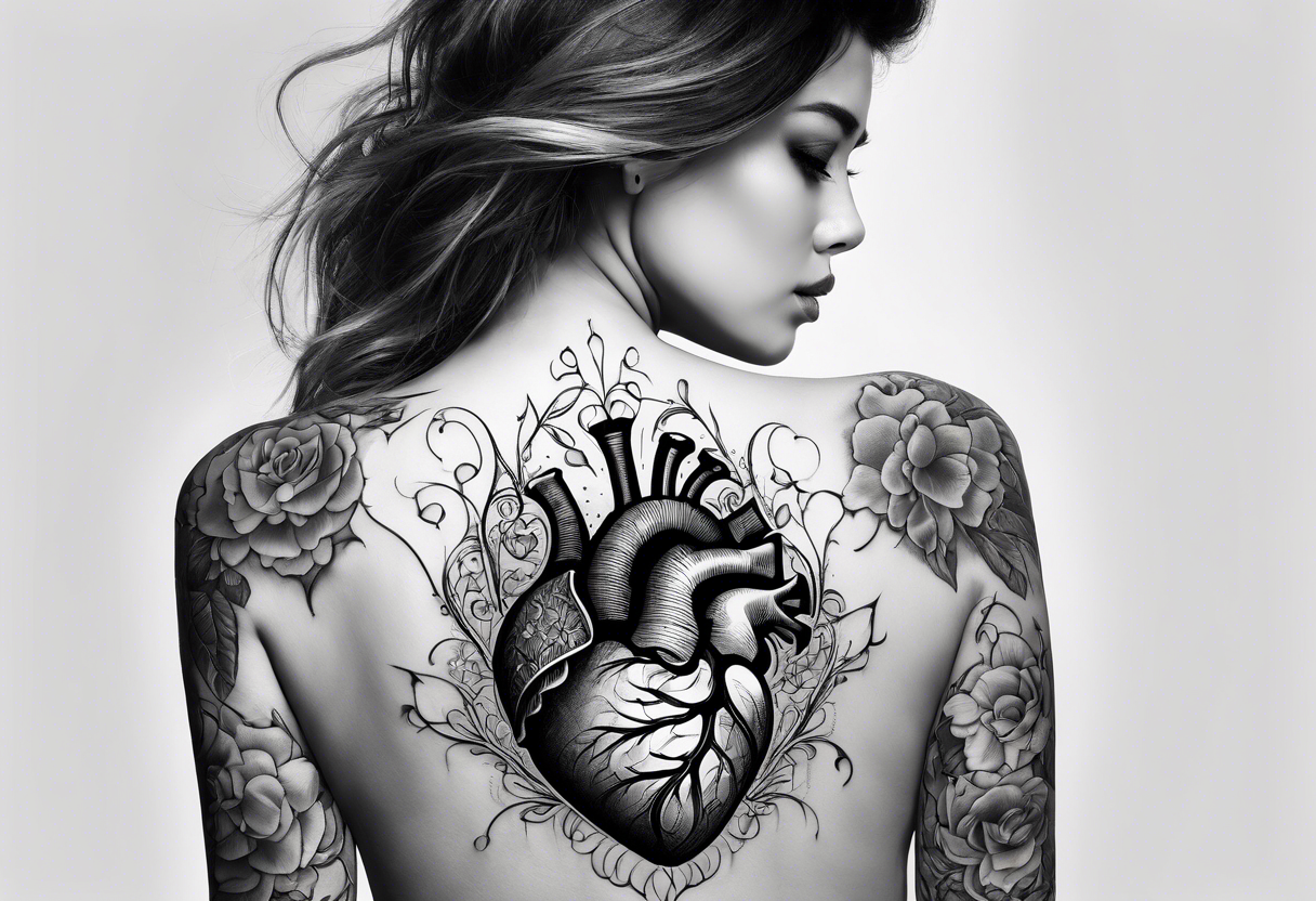 broken rib cage exposing heart tattoo idea