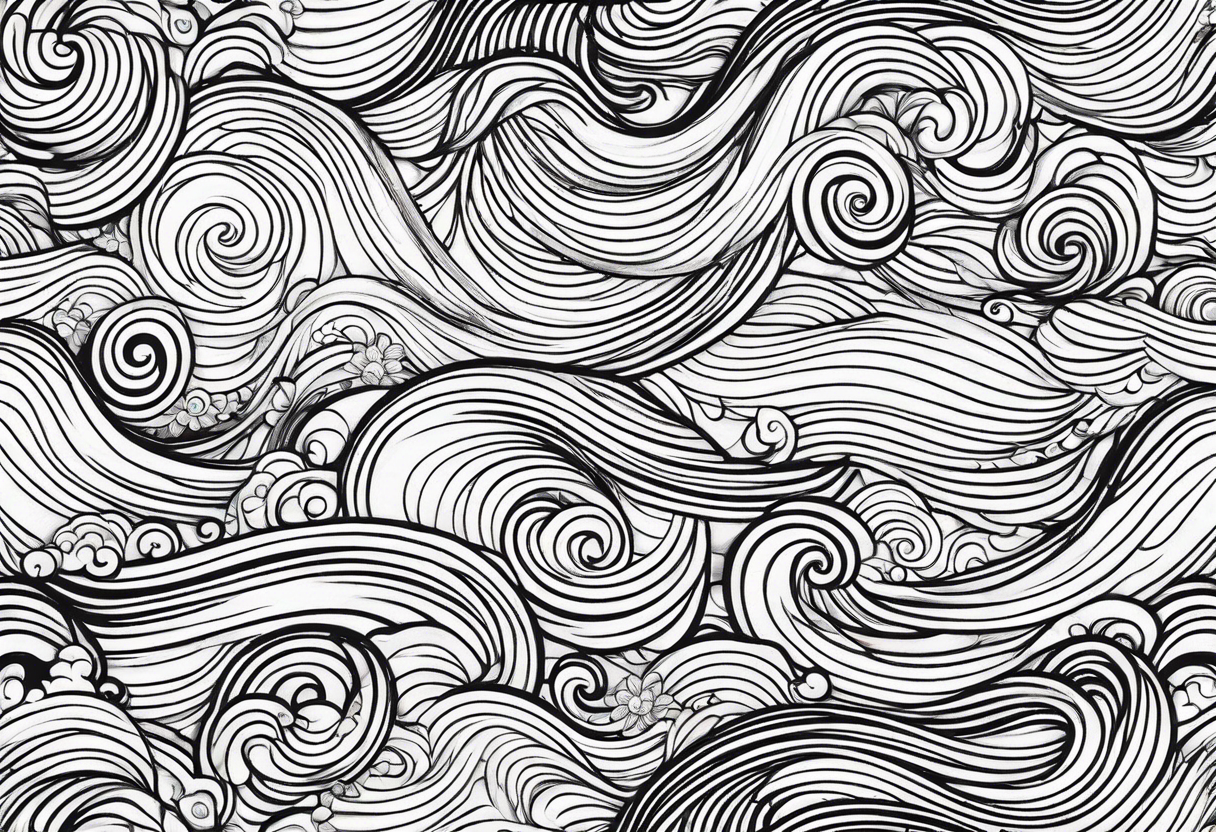 swirly clouds, swirls, minimalist, smooth tattoo idea