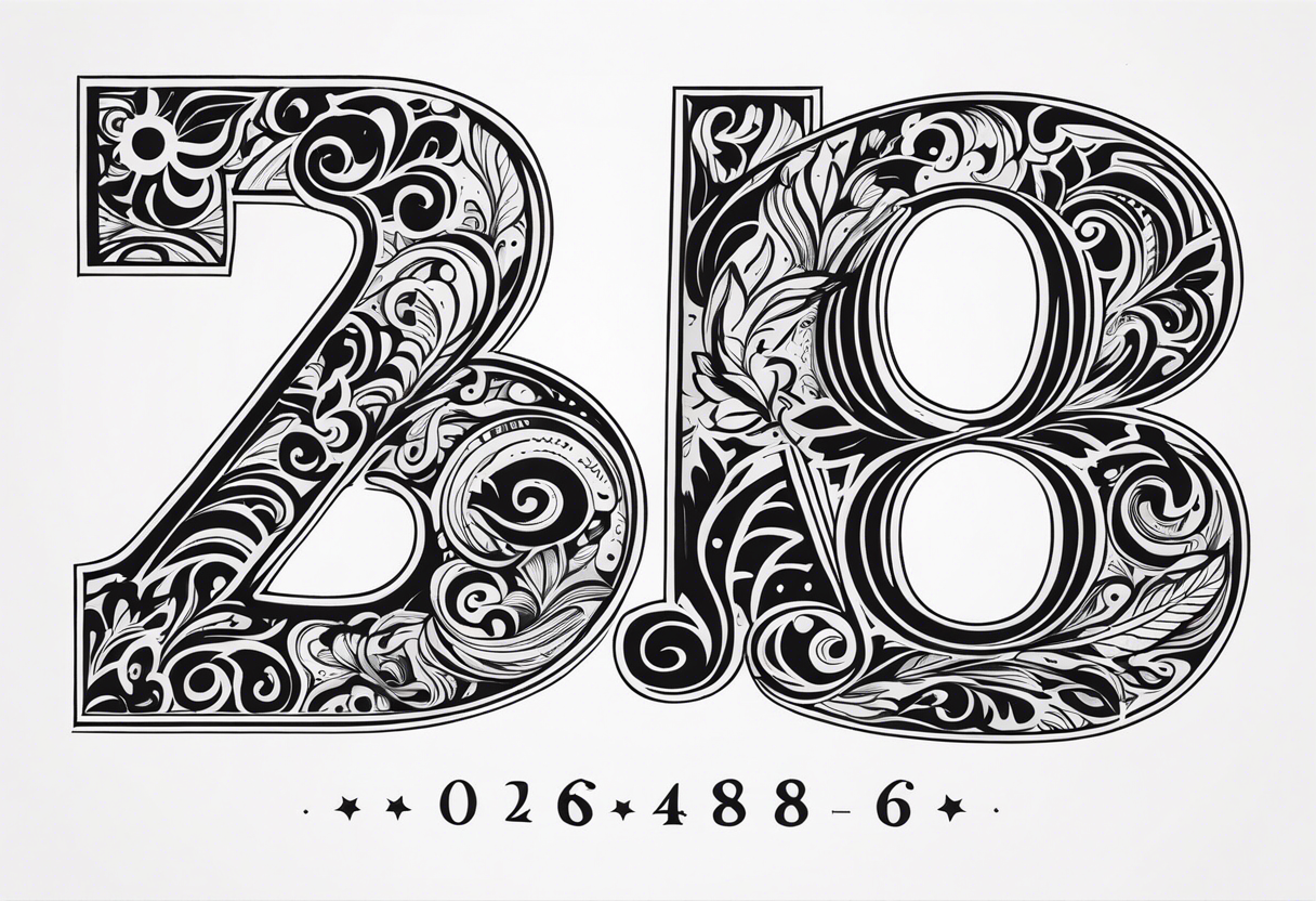 816 numbers tattoo idea