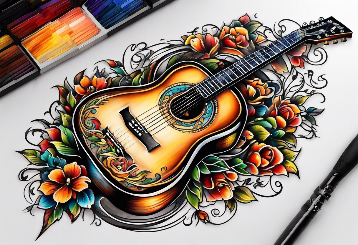 tattoo | Guitar tattoo design, Guitar tattoo, Music tattoo designs