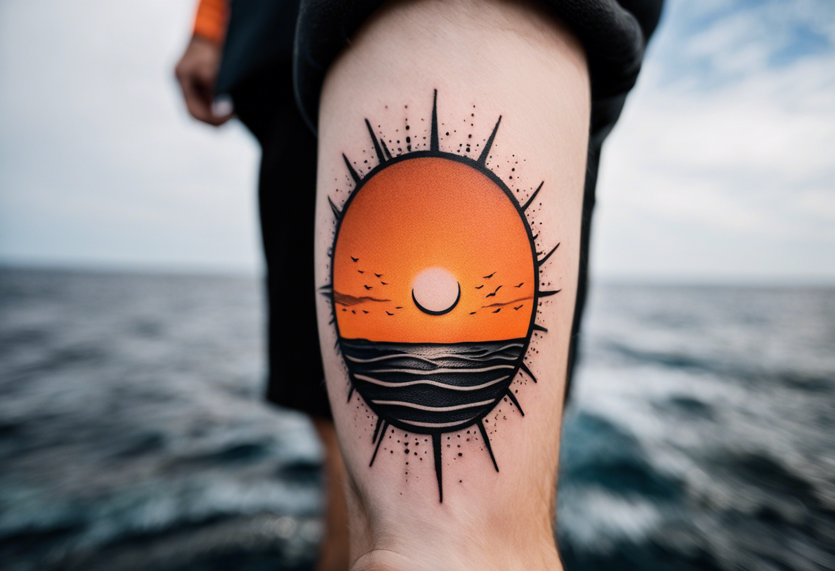 Minimalist Sunset Temporary Tattoo - Set of 3 – Tatteco