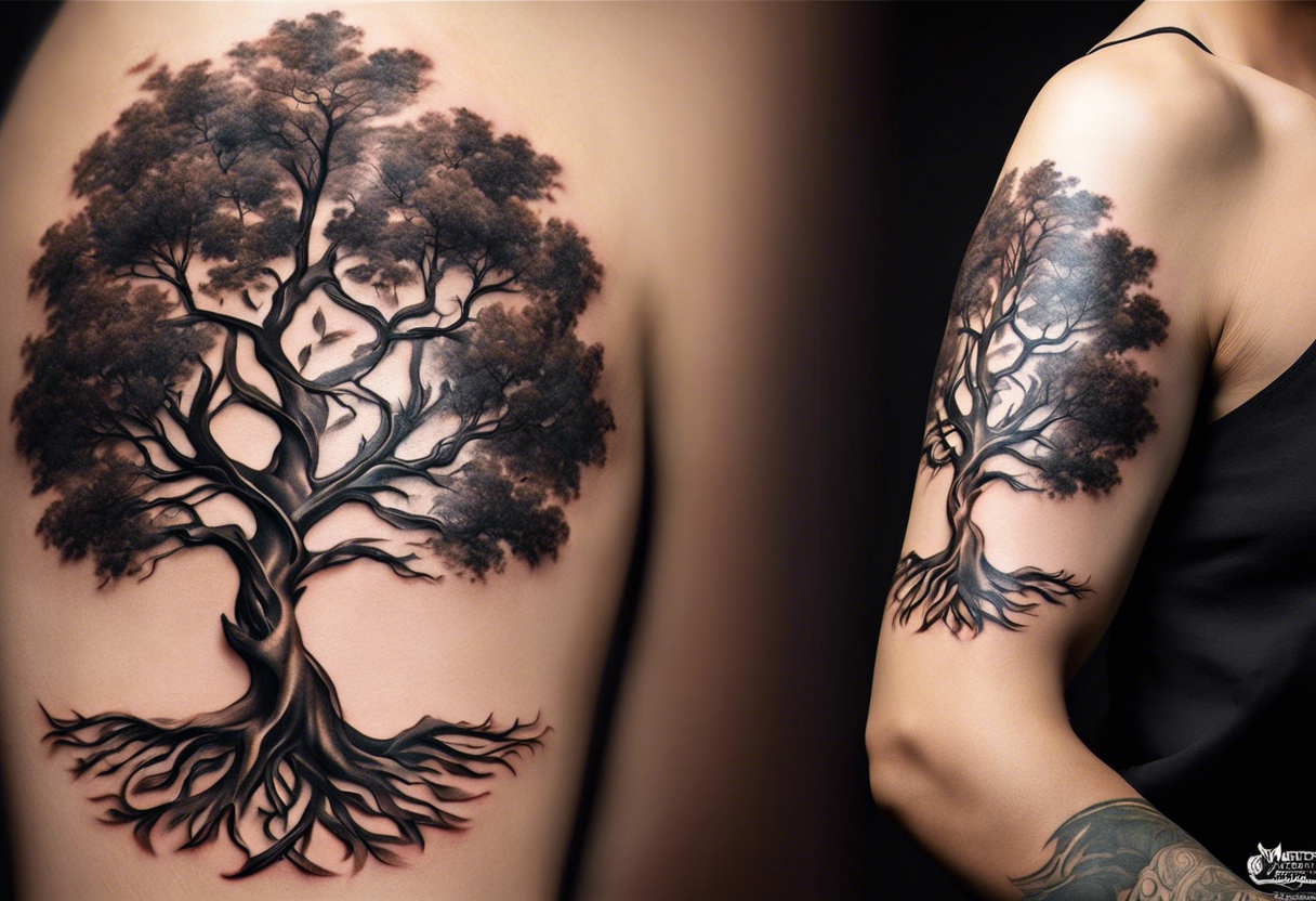 Family Tree of Life Celtic Tattoo Design — LuckyFish, Inc. and Tattoo Santa  Barbara