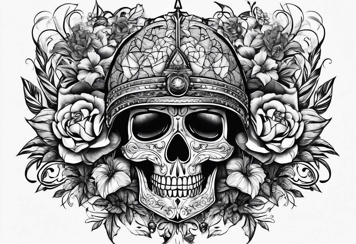 war and love in simbols tattoo idea