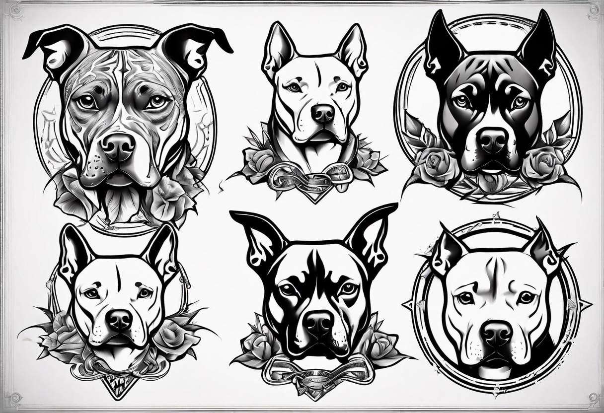 American Staffordshire terrier tattoo idea