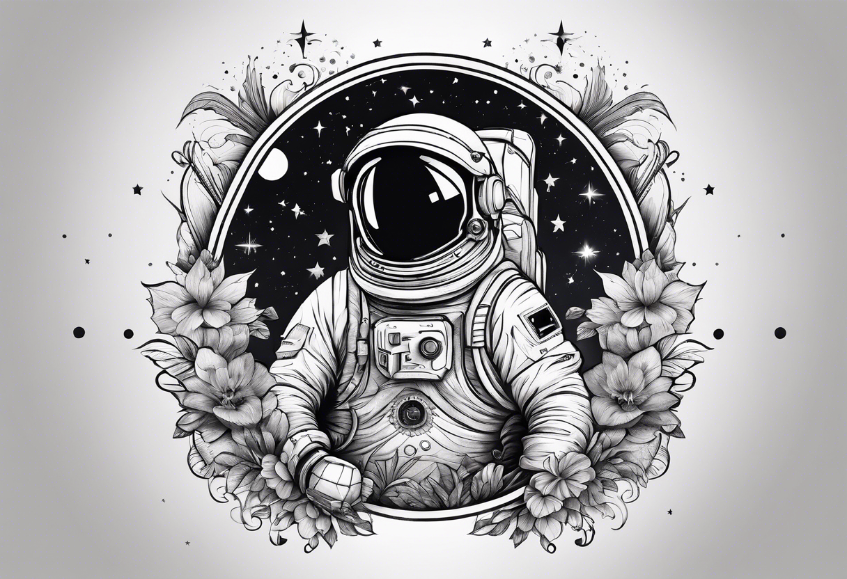 Funny space tattoo idea