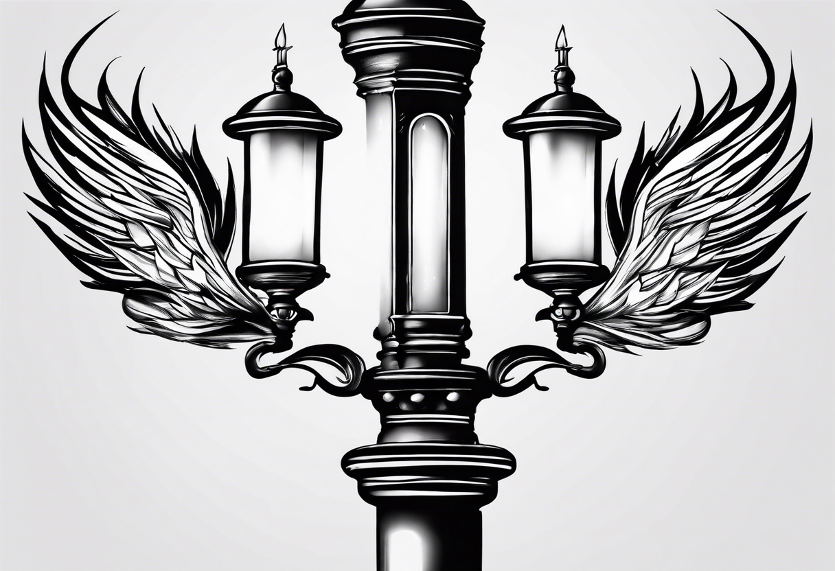 Single 
Chronicles of Narnia lamp post tattoo idea