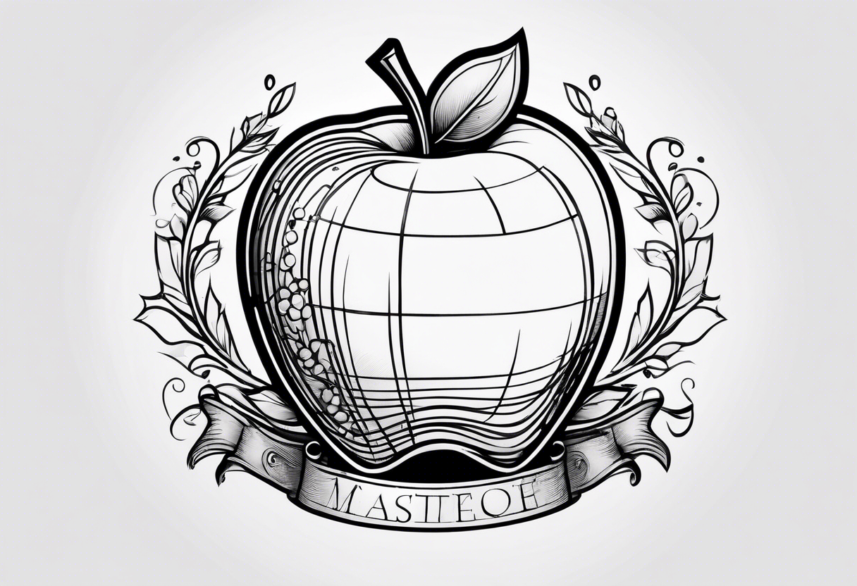 Teacher Apple tattoo idea