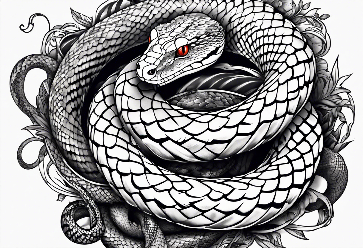 Rocooart Big Size Black Snake Temporary Tattoo Stickers For Women Men Body  Waist Waterproof Fake Tatto 3d Cobra Snake Tattoos - Temporary Tattoos -  AliExpress