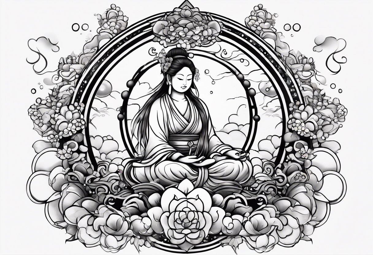 Meditation and bubbles tattoo idea