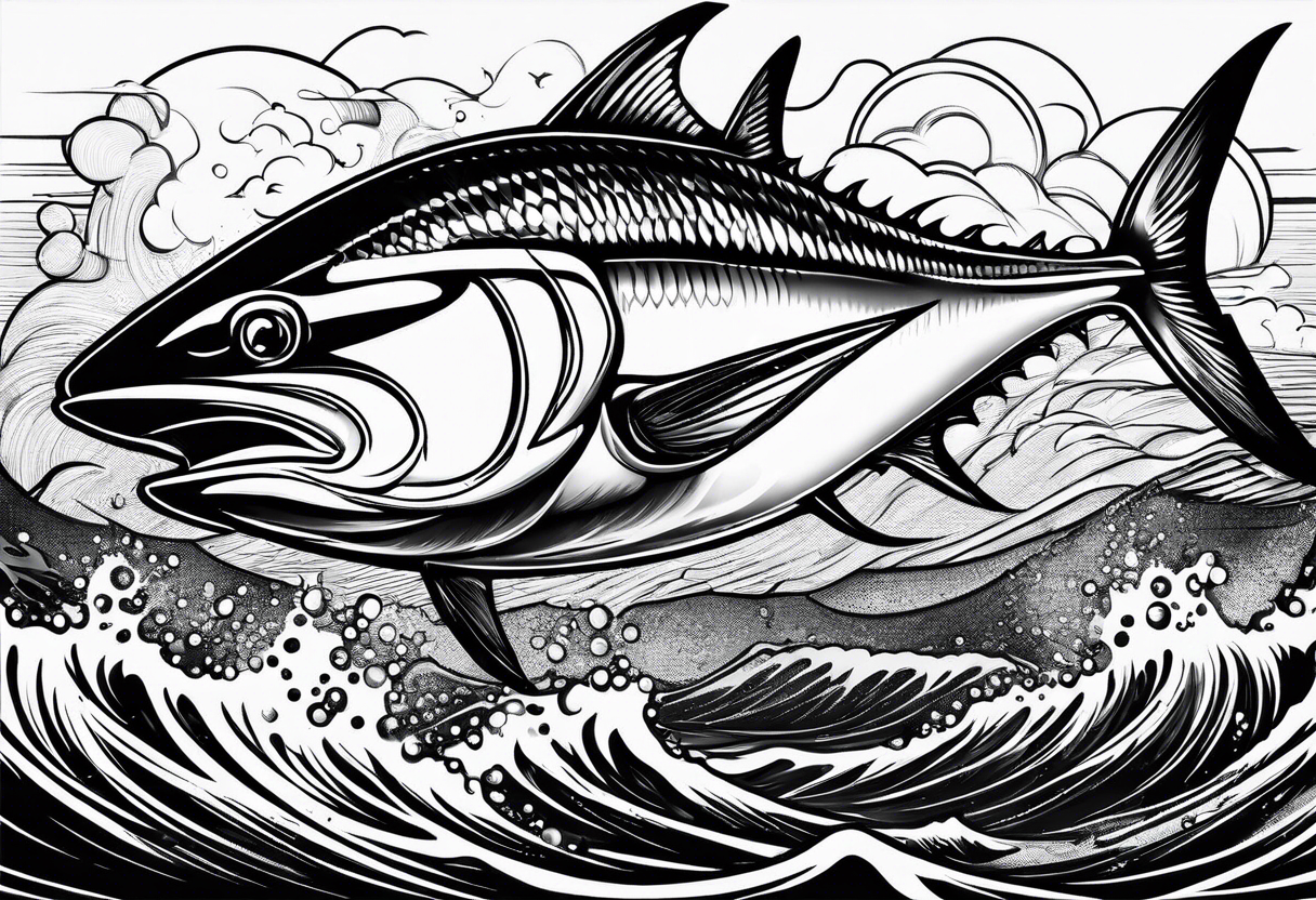 Tuna Fishing
California Beach 
Beer Drinking tattoo idea