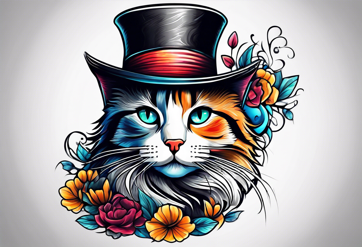 cat in a hat tattoo idea