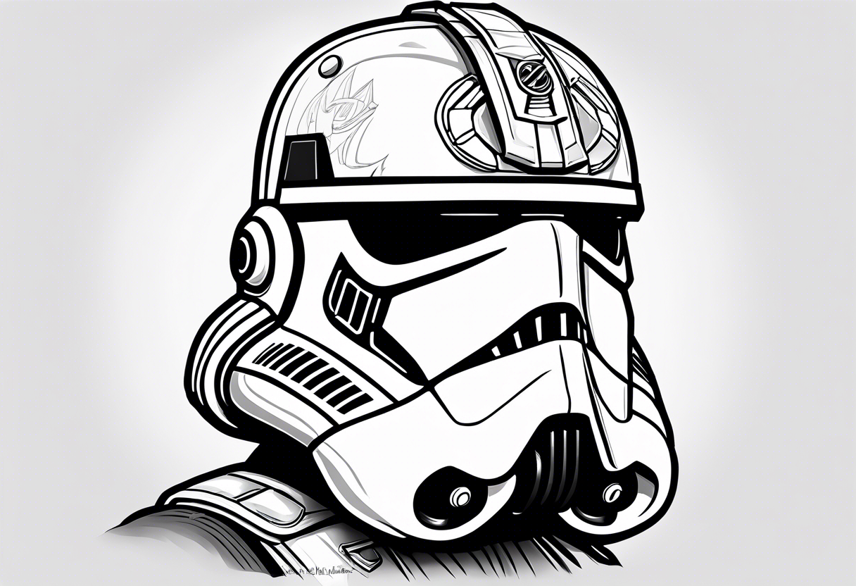 Star Wars, Captain Rex, Pistols drawn, Phoenix Squadron Helmet, tattoo idea