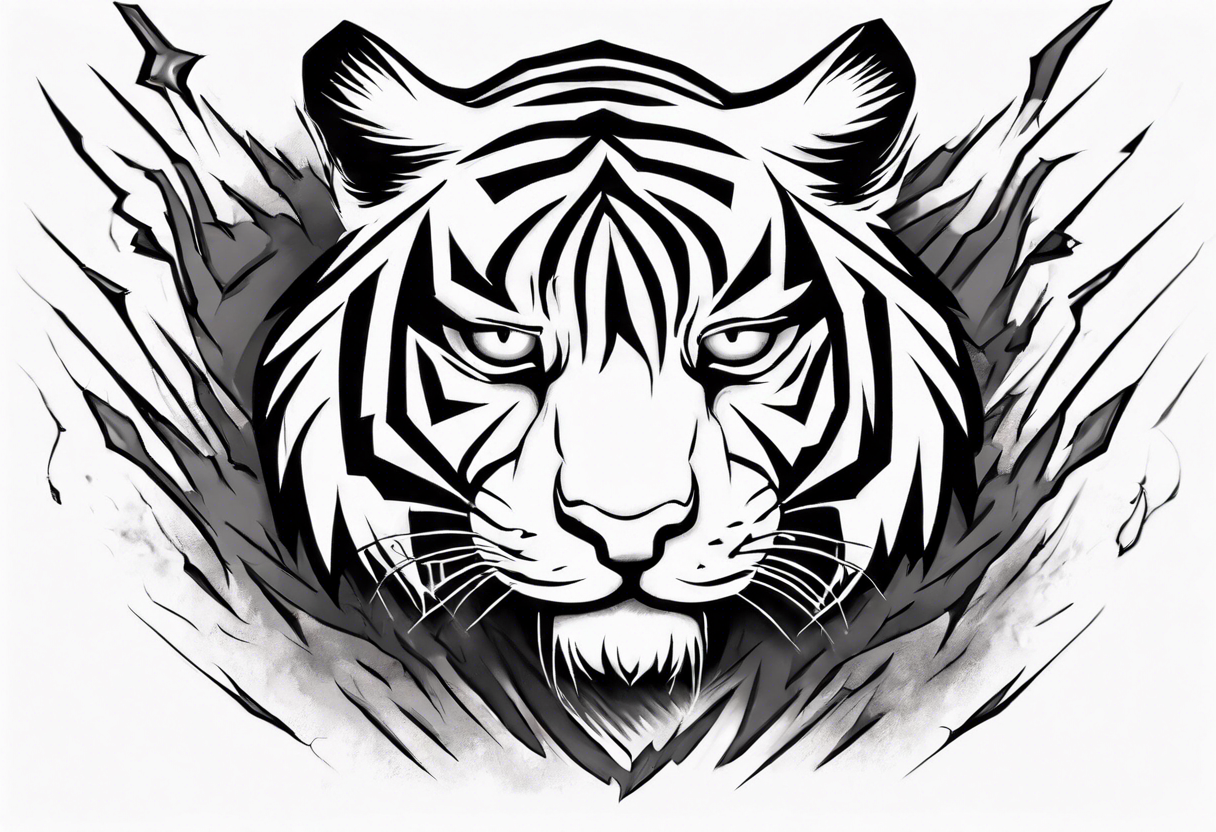 Tribal Tattoo Viking Tiger Head Graphic by SARIVART · Creative Fabrica